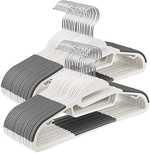 SONGMICS 50 Pack Coat Hangers, Premium Quality Plastic Suit Hangers, Heavy-Duty, S-Shaped Opening, N | Amazon (US)