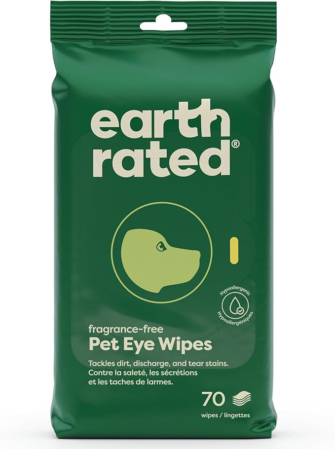 Earth Rated Dog Eye Wipes, Hypoallergenic Plant Based Eye Wipes for Dogs to Remove and Reduce Tea... | Amazon (US)