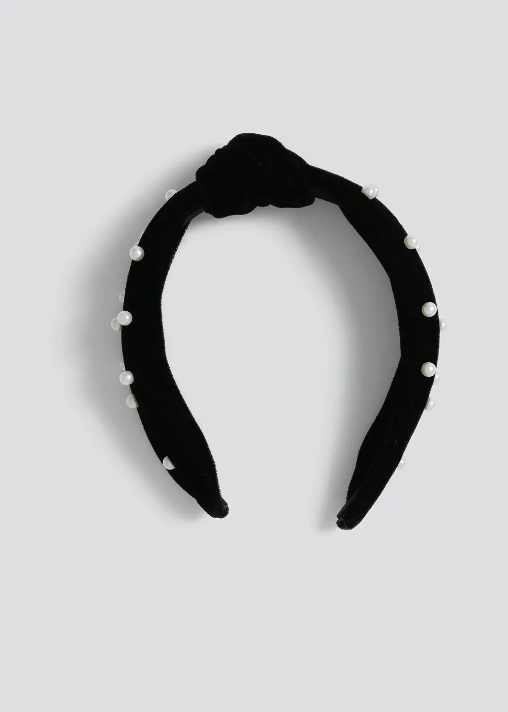 Velvet Knot Pearl Headband – Black | Matalan (UK)