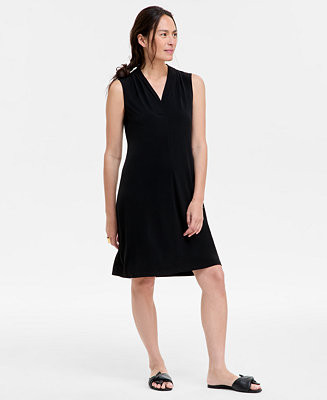 Women's V-Neck A-Line Dress, Exclusively at Macy's | Macy's