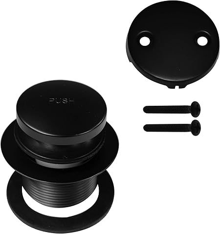 Westbrass Tip Toe Tub Trim Set with Two-Hole Overflow Faceplate, Matte Black, D93-2-62 | Amazon (US)