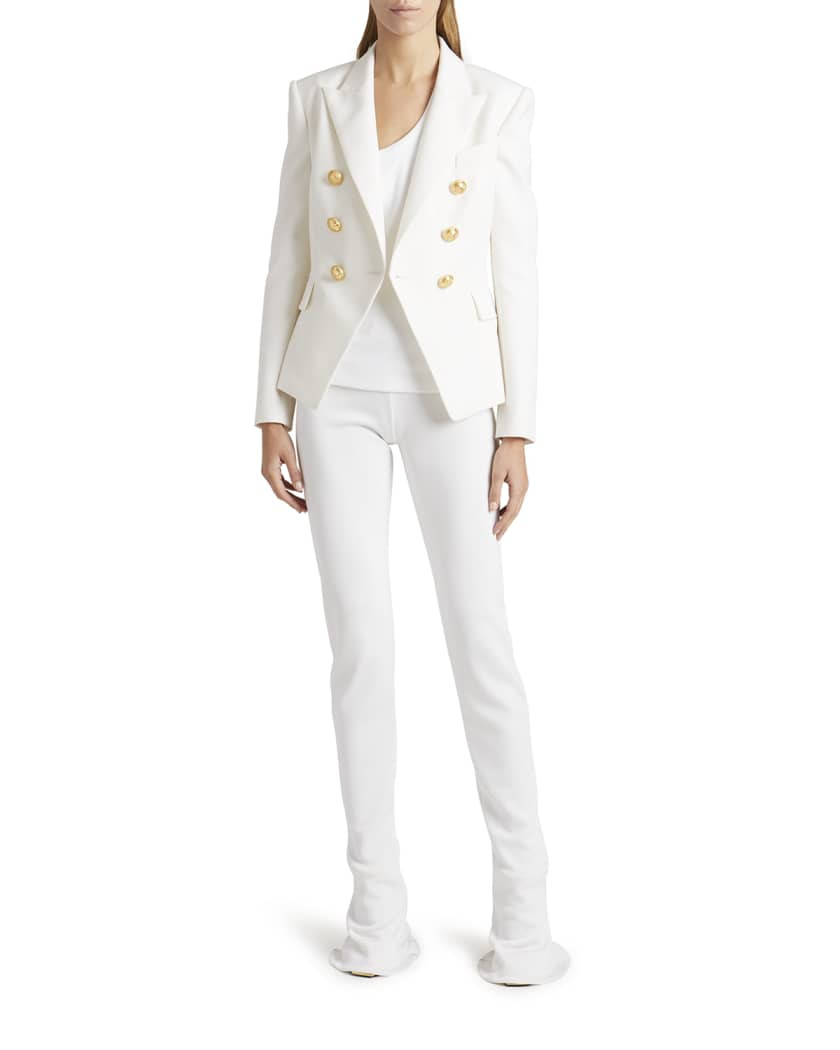 Balmain Tailored Double-Breasted Wool Jacket | Neiman Marcus