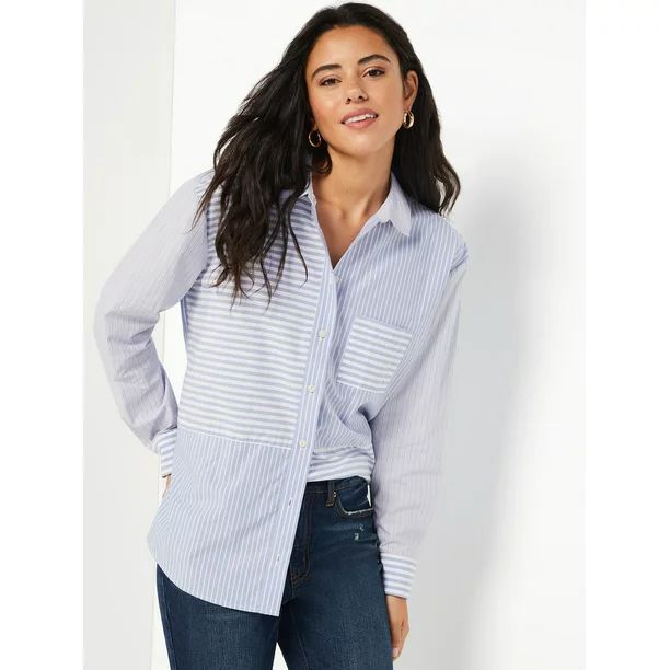 Time and Tru Women's Oversized Shirt | Walmart (US)