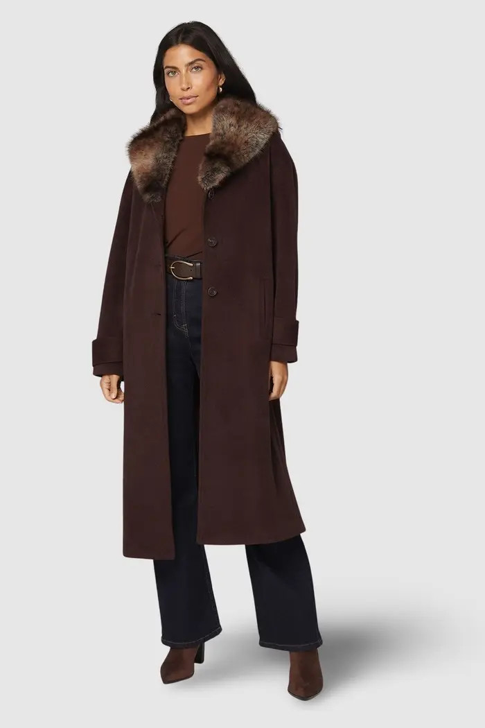 Wallis Faux Fur Collar Tab Cuff Coat | Nordstrom | Nordstrom