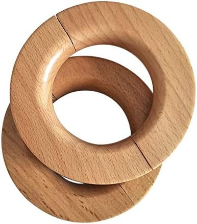 HAIBEIR Wooden Magnetic Curtain Tieback Decorative Drapes Holders Pants Hanger Natural Beechwood ... | Amazon (US)