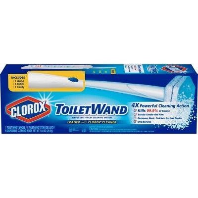Clorox ToiletWand Disposable Toilet Cleaning System - ToiletWand Storage Caddy and 6 Refill Heads | Target