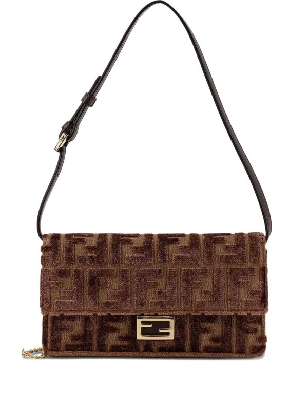 FENDI Schultertasche Mit FF-Kette | Braun | FARFETCH DE | Farfetch Global