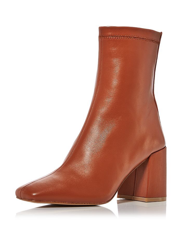 Women's Juno Leather Square Toe Booties - 100% Exclusive | Bloomingdale's (US)