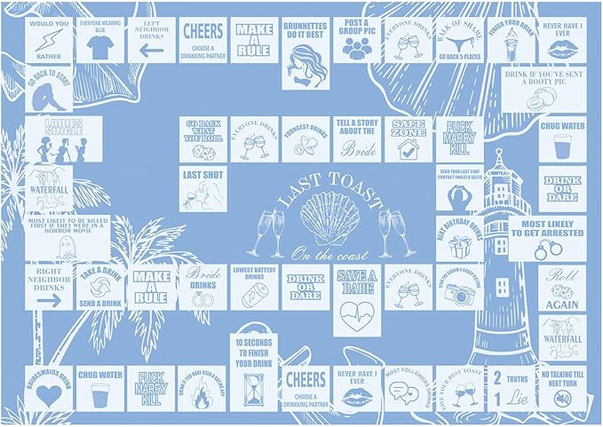 Last Toast on The Coast Bachelorette Decorations Party Favors Table Games Coastal Grandma Bachelo... | Amazon (US)