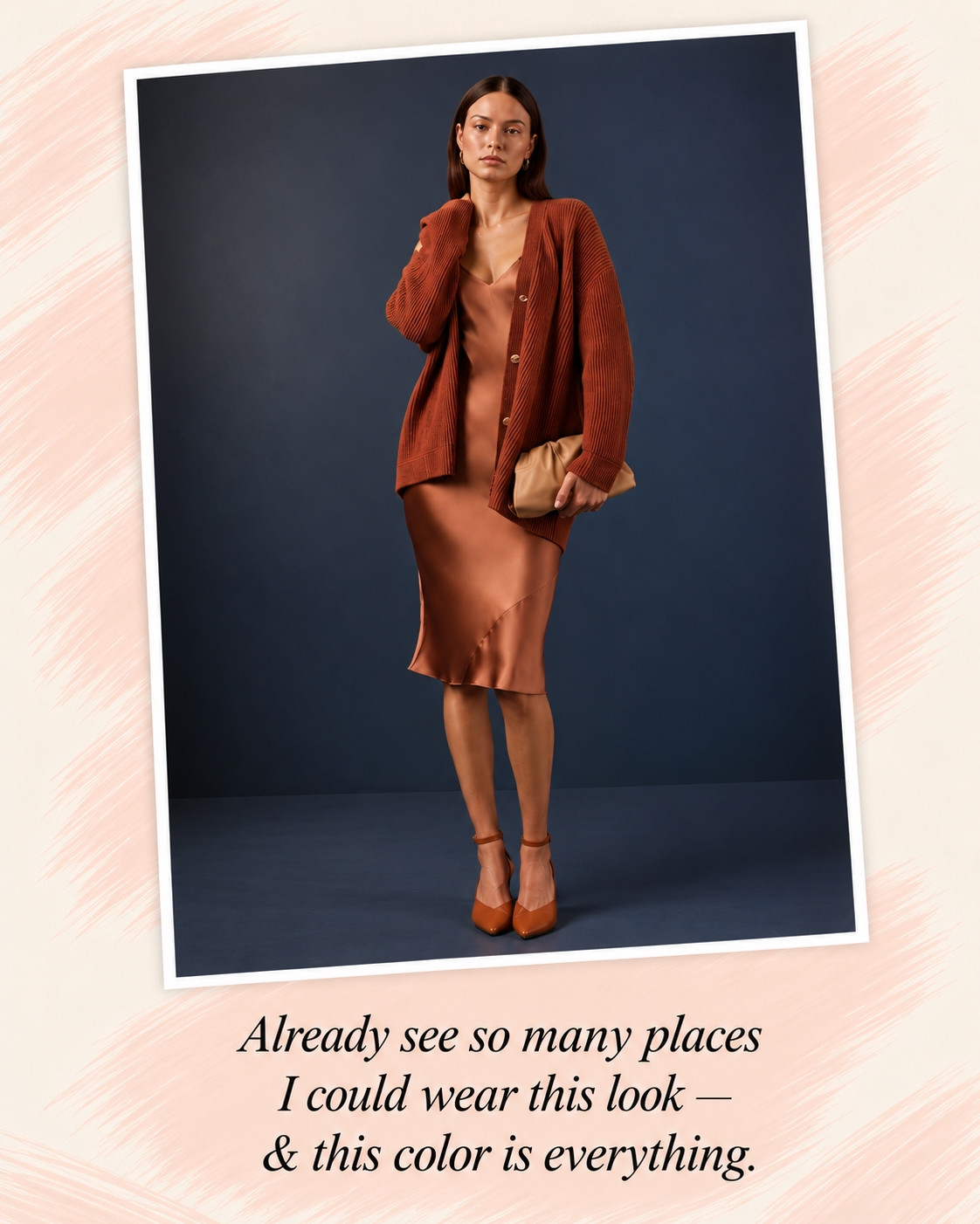 Already see so many places I could wear this look and this color is everything !￼