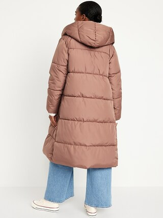 Water-Resistant Long Hooded Puffer Coat for Women | Old Navy (US)