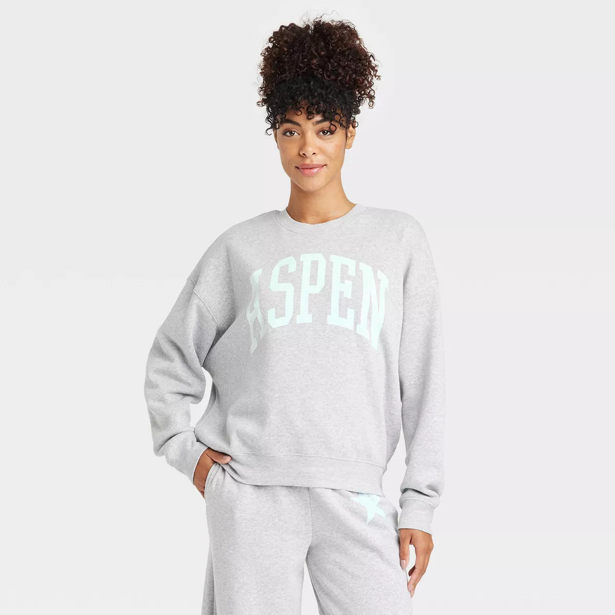 Women's Aspen Graphic Sweatshirt - Gray | Target