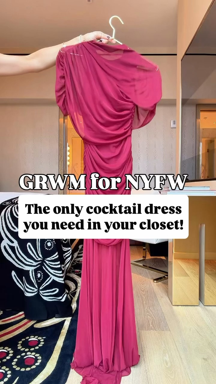 Cocktail dress for NYFW! Wedding guest dress. Fall wedding guest. Winter wedding guest. Mesh maxi in XS. Has a train in the back. Very stretchy and so comfortable! I love this sm!! YSL suede clutch. Gold heels are TTS.

#LTKWedding #LTKTravel #LTKdayinmylife