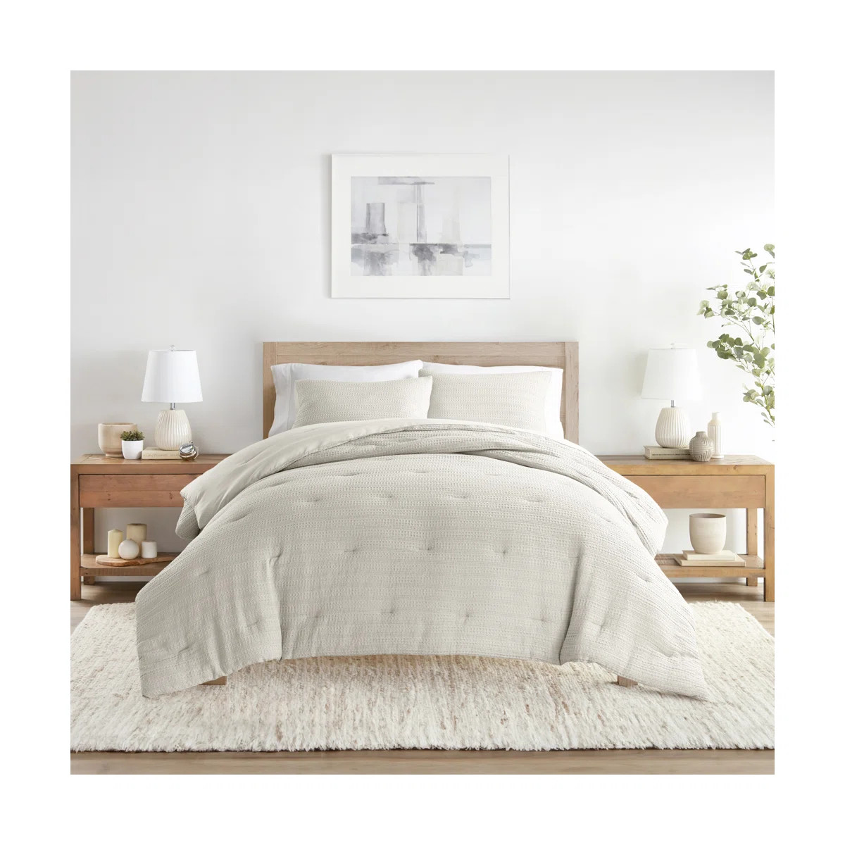 Boysen All Season Textured Down Alternative Comforter Set | Wayfair North America
