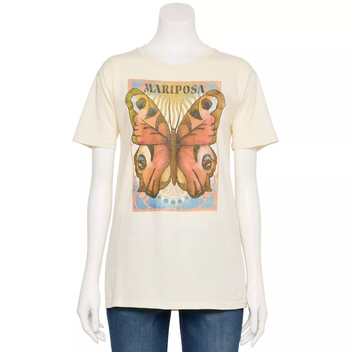 Juniors' "Mariposa" Butterfly Graphic Tee | Kohl's