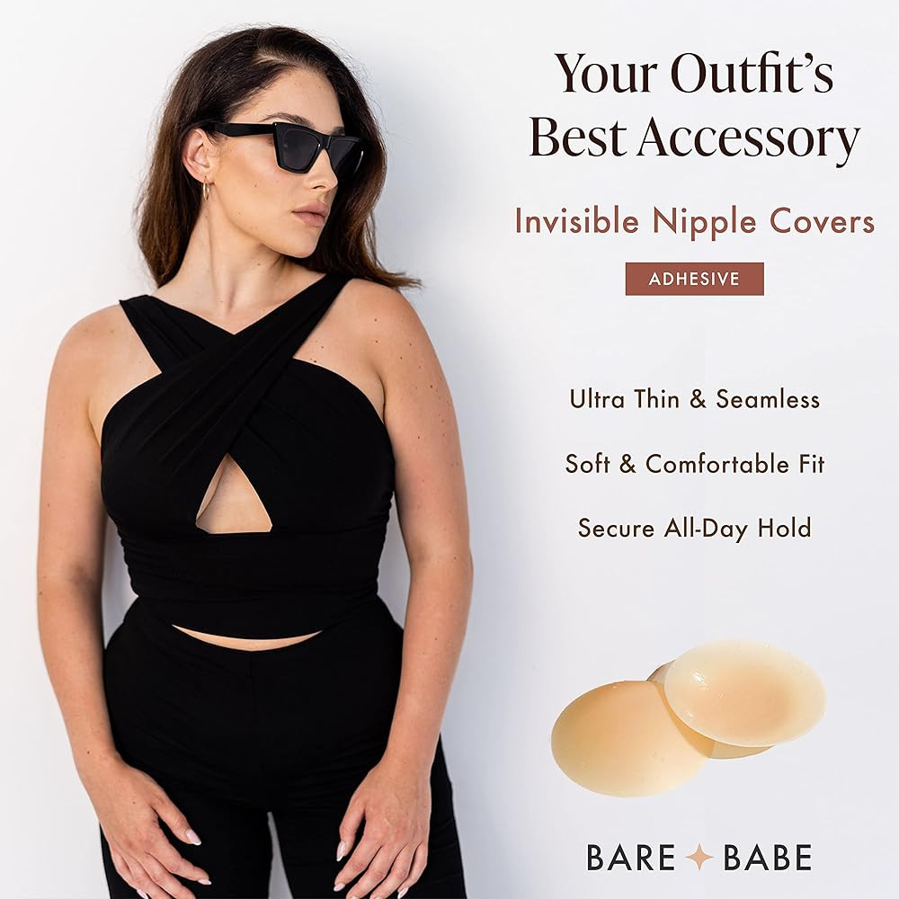 Reusable Silicone Nipple Covers - Waterproof, Nude, 4 Shades - Sticky Breast Stickers for Straple... | Amazon (US)