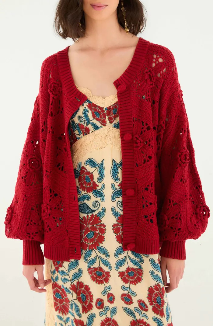 Floral Crochet Cardigan | Nordstrom