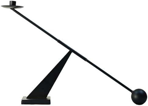 Black Metal Modern Candle Holder Candlestick Holders Decorative Candle Stand, Tapered Candle Hold... | Amazon (US)