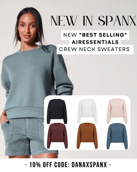 New crew neck sweaters from Spanx. The softest material! 

Save 10% code: DANAXSPANX 

#comfysweater #sweater #spanx #airessentials 

#LTKstyletip #LTKworkwear #LTKSeasonal