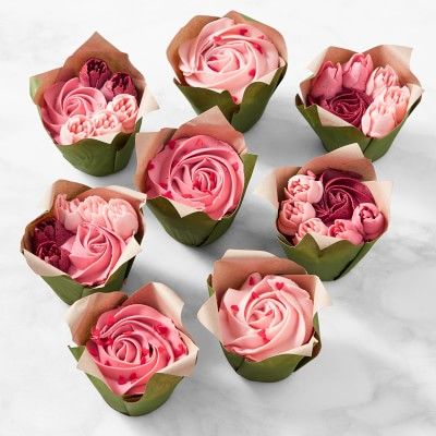 Valentine's Day Bouquet Cupcakes, Set of 8 | Williams-Sonoma