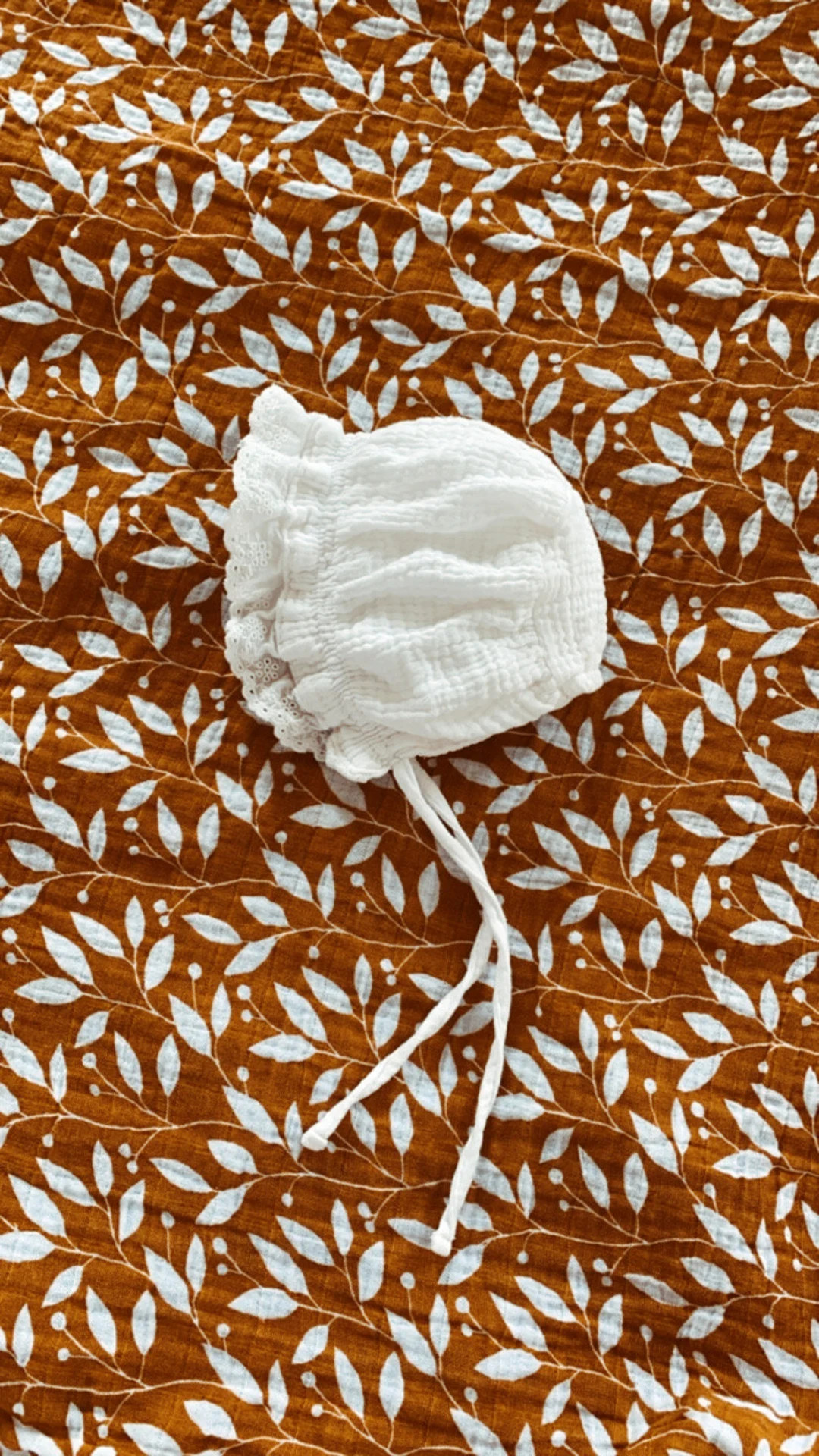 Off White Cotton Muslin Baby Bonnet With Delicate Brim Bonnet for Girl Ruffle Brim Bonnet Vintage... | Etsy (US)