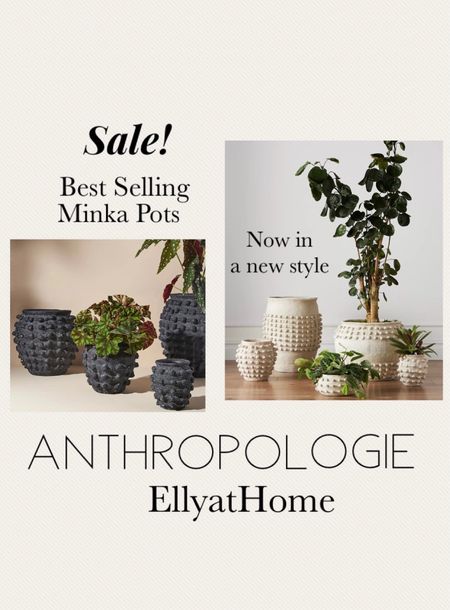 Best selling Minka pot on sale now with a new style, low wide and XL, planters available in black and neutral, cream from Anthropologie home! Perfect for Potted greenery, fresh florals, faux flowers. Modern farmhouse, boho, mid century, modern traditional, transitional, classic home style. Home decor accessories, interior styling, design. Anthro living Mother’s Day gift ideas. Or choose other pots/vases


#LTKsalealert #LTKGiftGuide #LTKhome