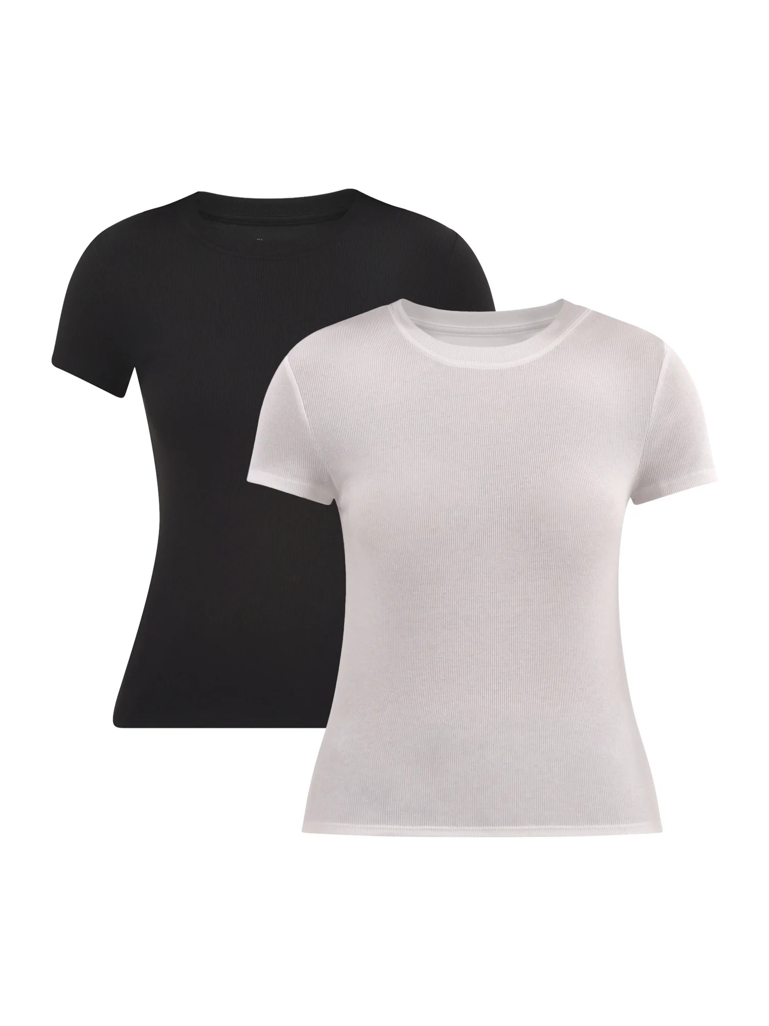 No Boundaries Crew Neck Tee, Women's, 2-Pack | Walmart (US)