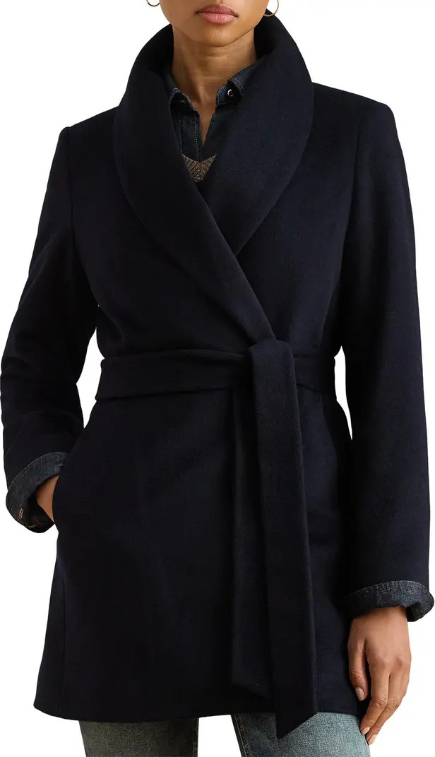 Wool Blend Wrap Coat | Nordstrom