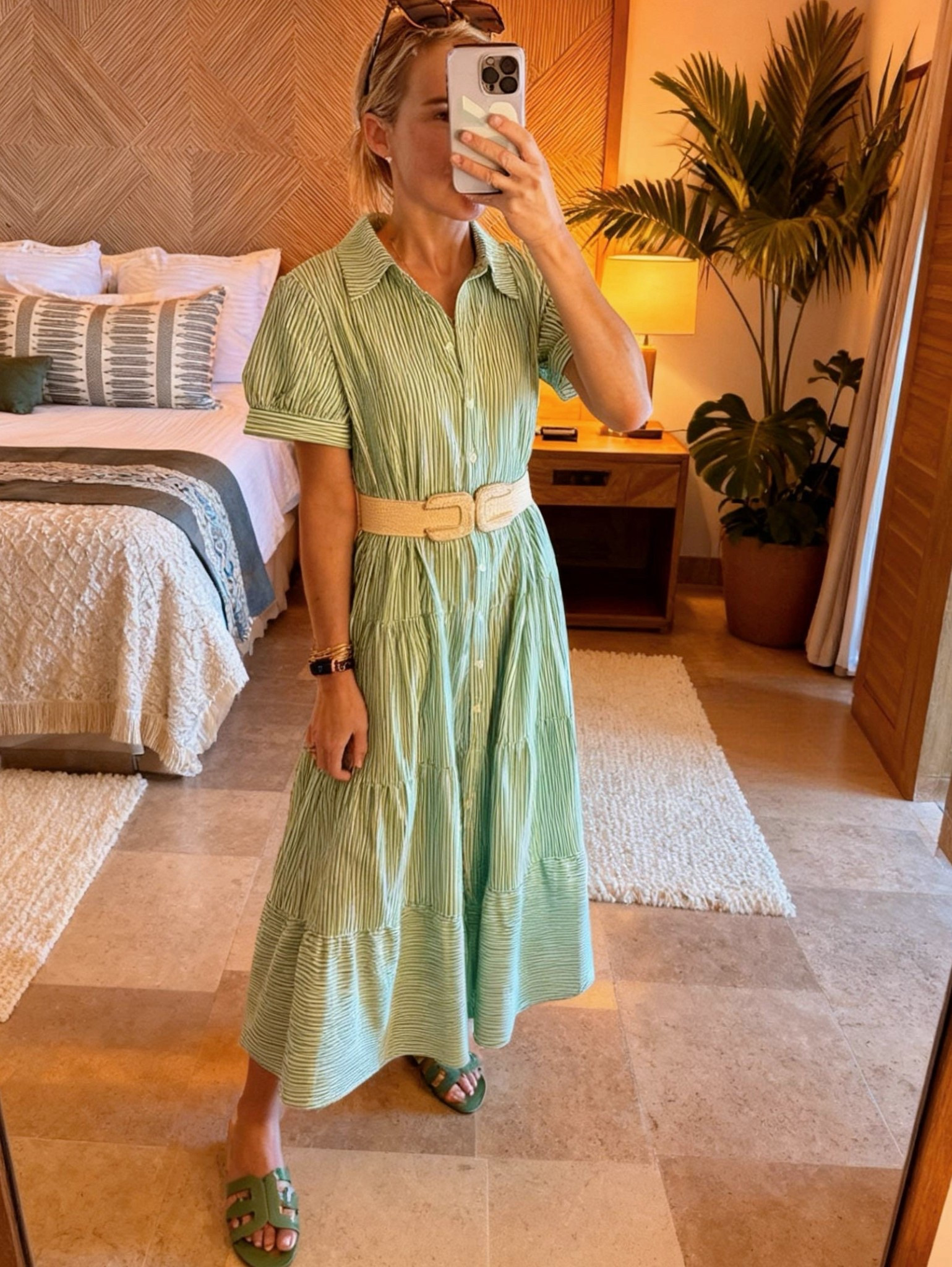 amazon button down shirt dress 
roomy, size down if between sizes 



#LTKTravel #LTKSaleAlert