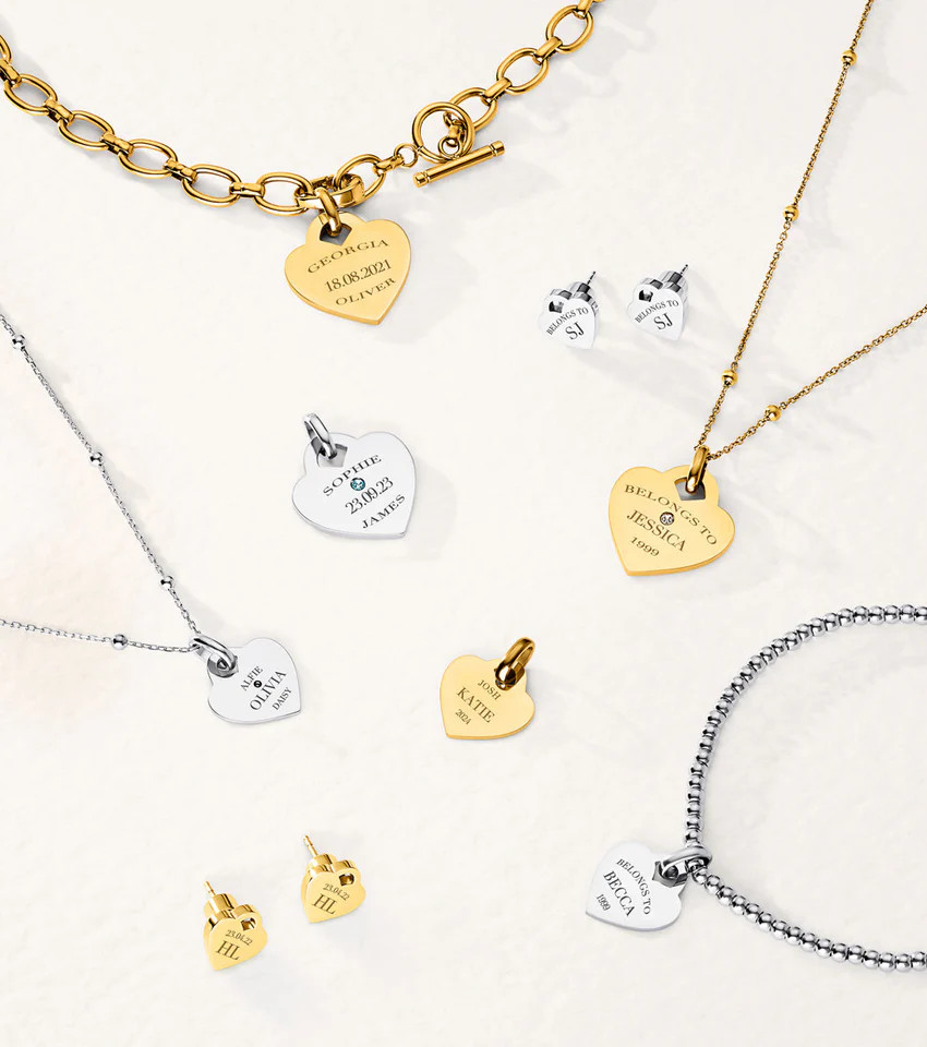 Heart Token Oval Necklace (Gold) | Abbott Lyon