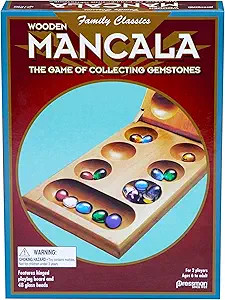 Pressman Mancala - Real Wood Folding Set, with Multicolor Stones by Pressman, 2 players | Amazon (US)