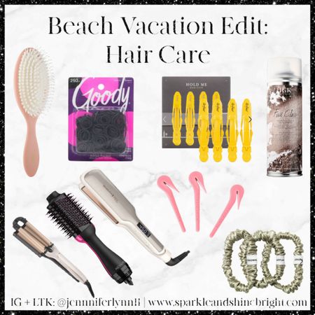 Beach Vacation Edit: Hair Care  

I try to keep the amount of hair care products to a minimum but still having all the things I need to do a fun look, keep my hair out of my face, or let it go al natural. These are what I would pack for all types of occasions on a beach vacation! 

#LTKbeauty #LTKFind #LTKtravel
