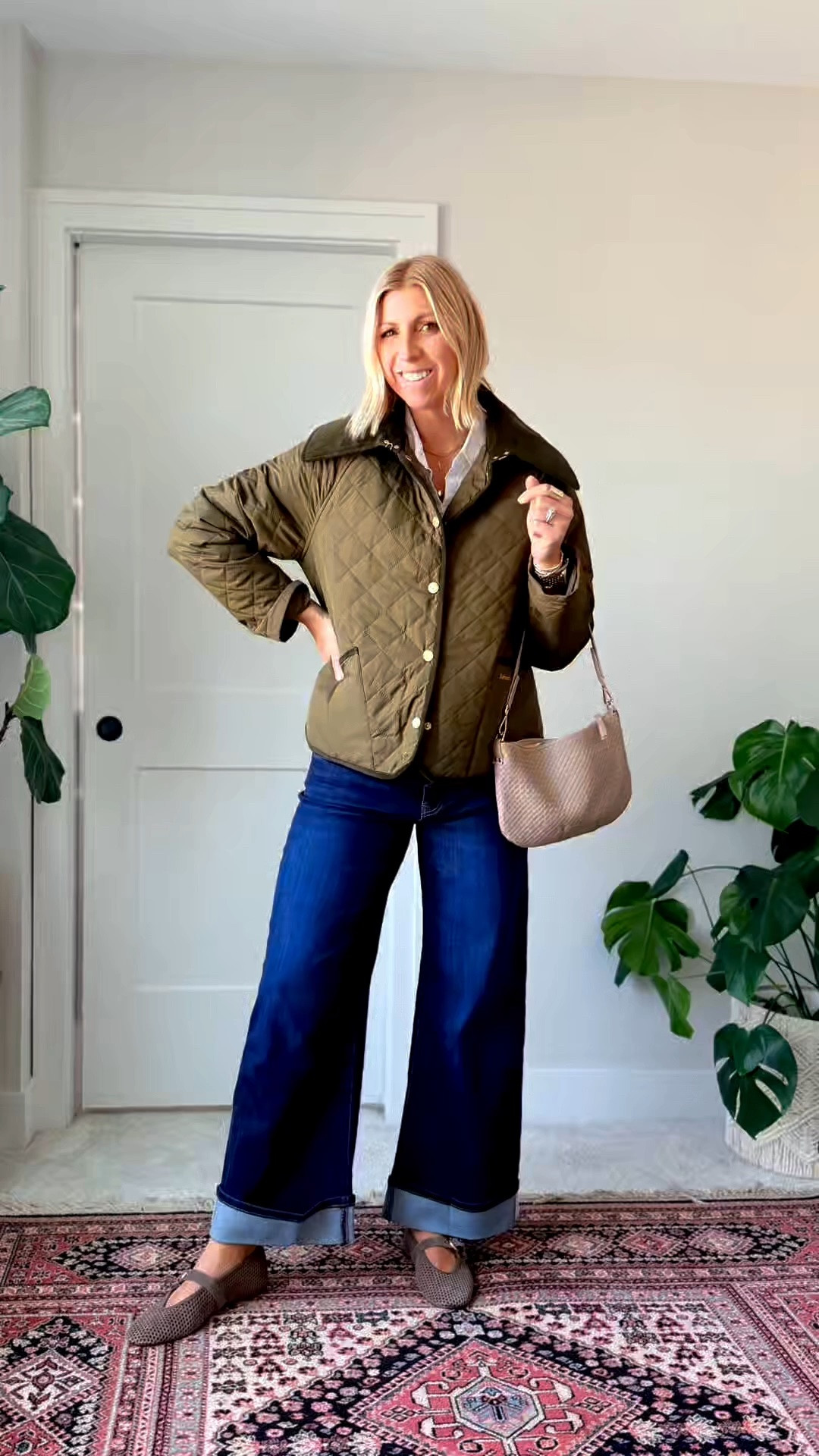 The barn jacket is a continued trend this fall- it’s such a versatile layer.
Grab it now while it’s on sale. 
Wearing a size 10 in these mid-rise, wide leg jeans 

I’m wearing a size 12 in this quilted jacket from the NSALE. I recommend sizing up 1 to 2 sizes as it runs small to be able to layer with thick sweaters later in the season.

#LTKootd #LTKOver40 #LTKSeasonal