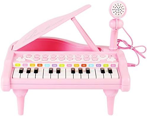 Conomus Piano Keyboard Toy for Kids, 1 2 3 4 Year Old Girls First Birthday Gift , 24 Keys Multifu... | Amazon (US)
