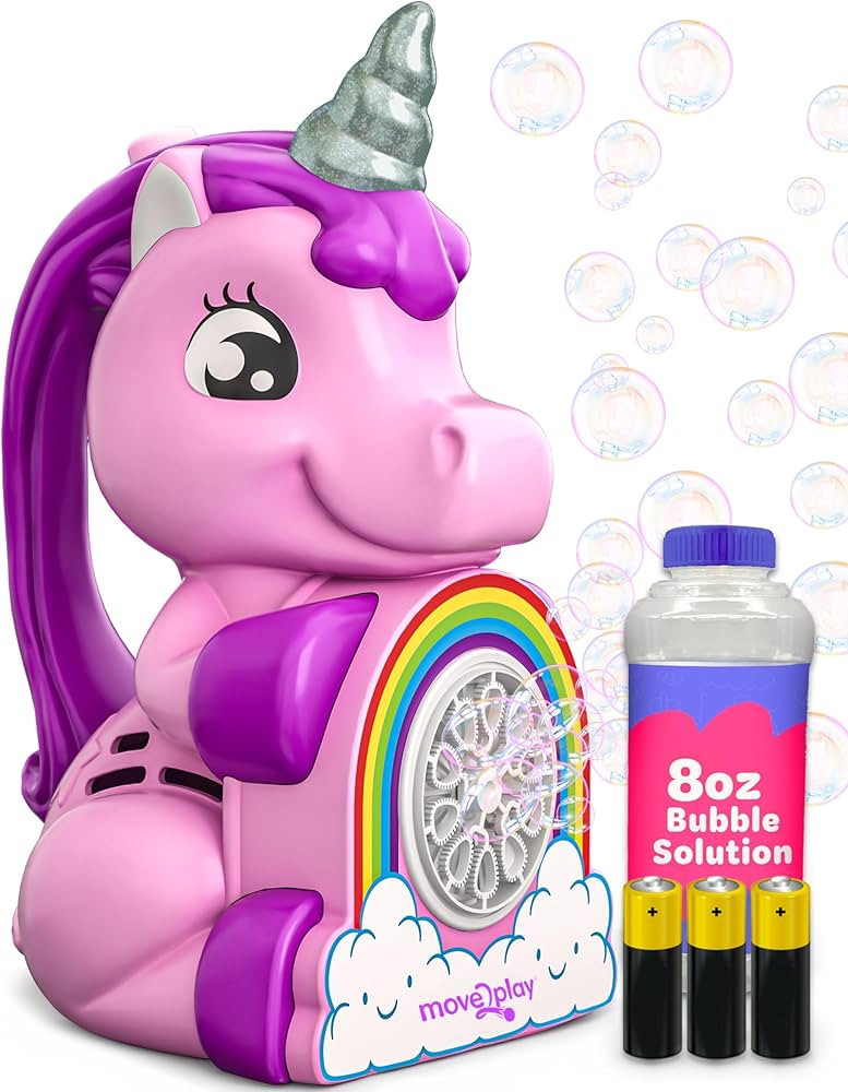 Move2Play, Unicorn Bubble Blower | Basket Stuffer | Bubble Machine | Toy for Toddlers, Boys and G... | Amazon (US)