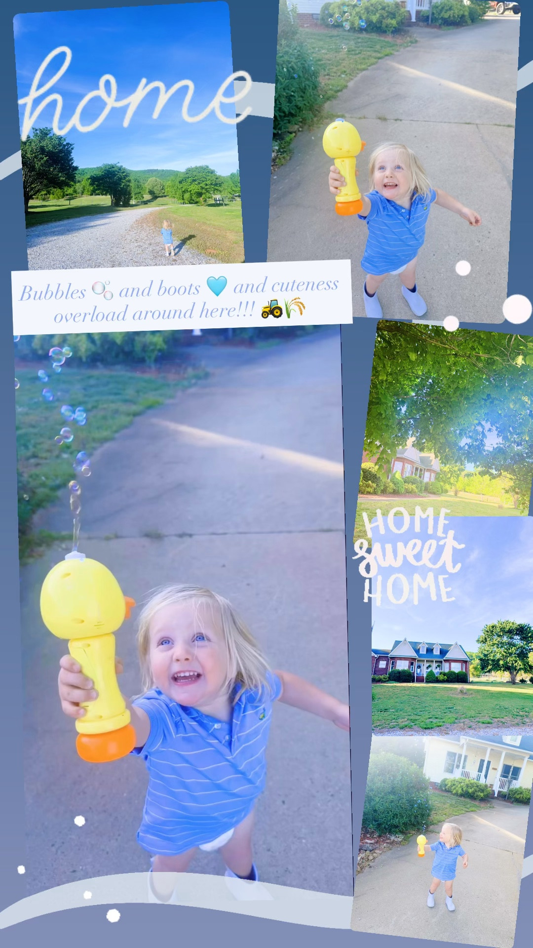 Bubbles 🫧 and boots 🩵 and cuteness overload around here!!! 🚜🌾