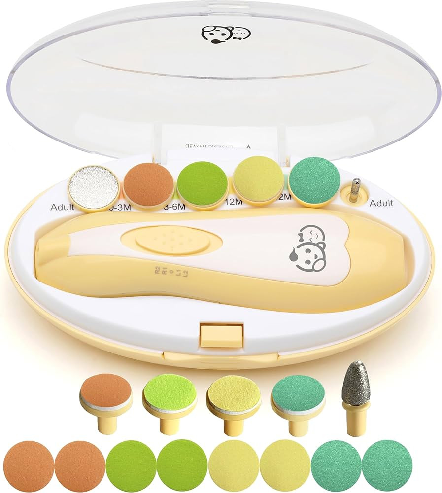 Royal Angels Baby Nail Trimmer 21 in 1, Safe Electric Baby Nail Buffer, Extra 13 Replacement Tool... | Amazon (US)