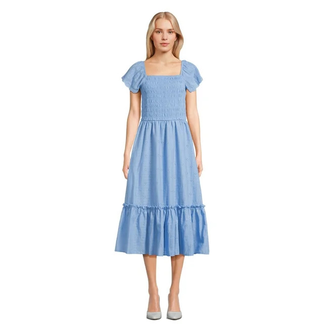 Simply Shabby Chic Just Me & Mommy Womens Matching Windowpane Eyelet Dress, Sizes S-XXXL | Walmart (US)