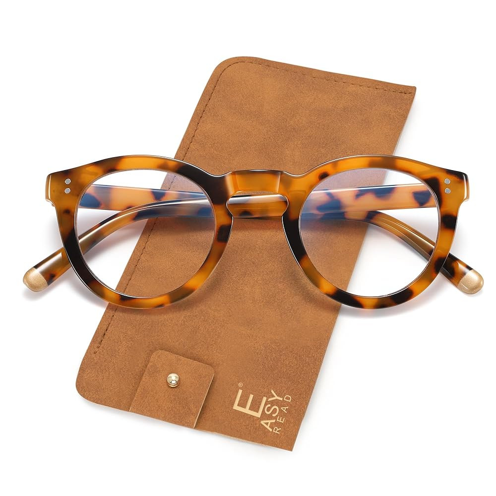 EASY READ Retro Round Blue Light Blocking Reading Glasses for Women,Anti UV Readers for Women wit... | Amazon (US)