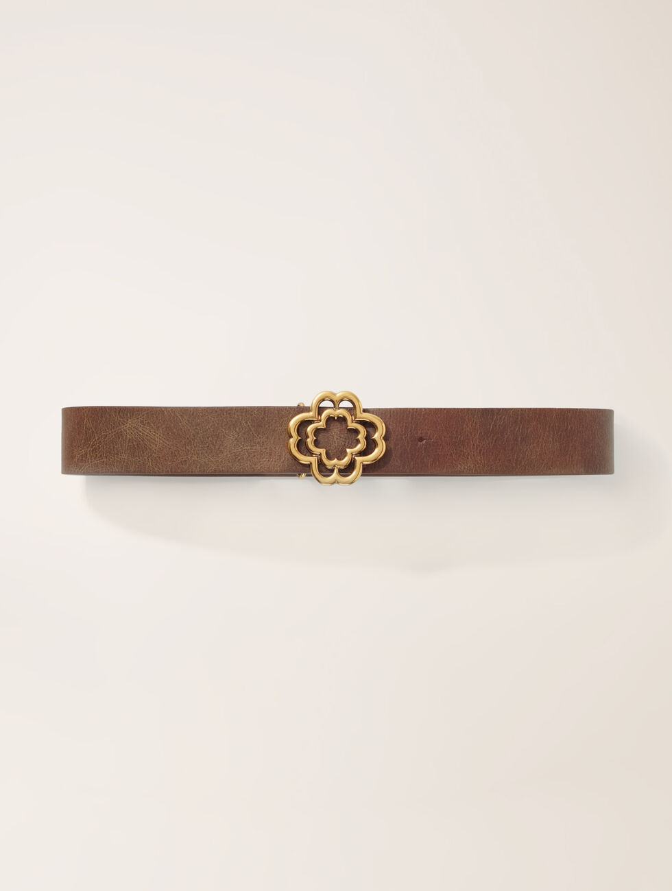 Distressed leather Clover belt | Maje US | Maje US
