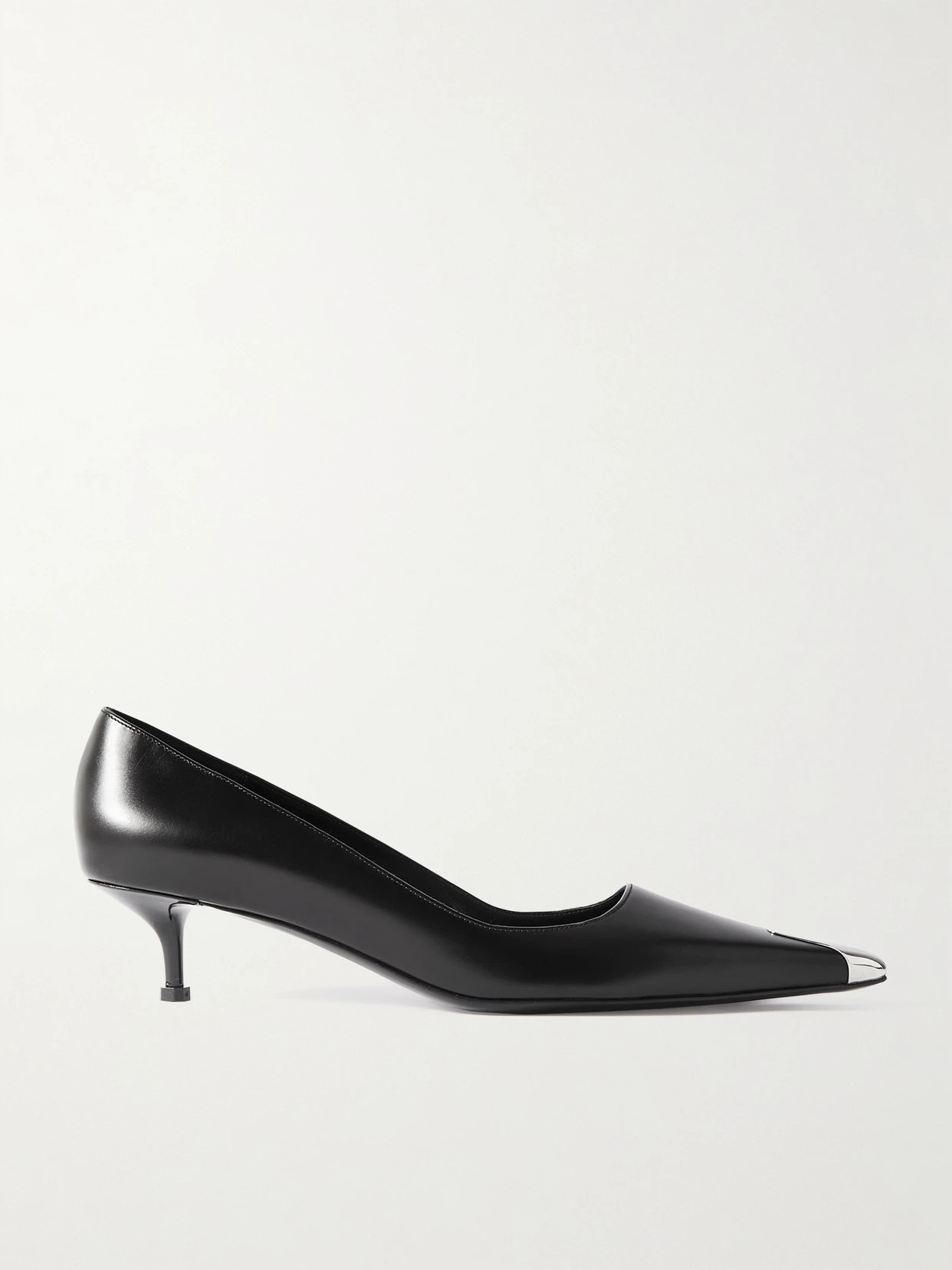 Alexander McQueen - Punk Embellished Leather Pumps - Black | NET-A-PORTER (US)