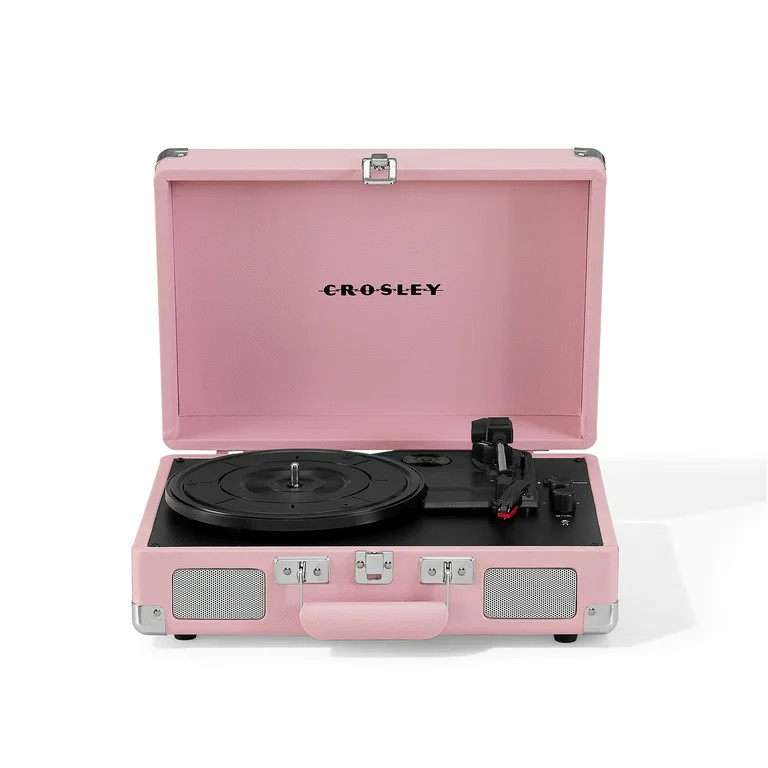 Crosley Cruiser Premier Vinyl Record Player with Speakers and Bluetooth -Blush Pink | Walmart (US)