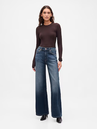 High Rise Stride Wide-Leg Jeans | Gap (US)