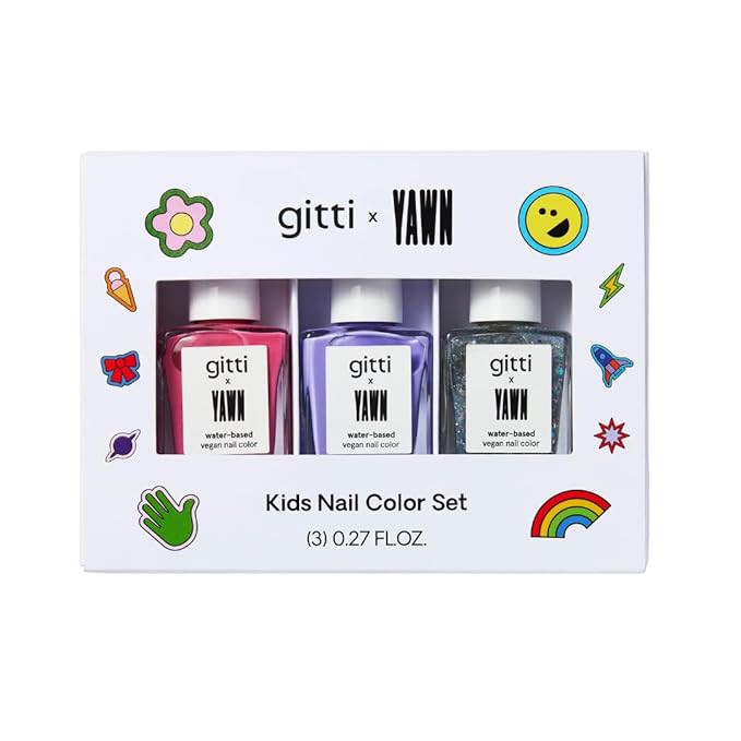 YAWN Kids Nail Color Set | Water-Based | Non-Toxic, Cruelty-Free, Vegan | Peel-Off Nail Polish | ... | Amazon (US)