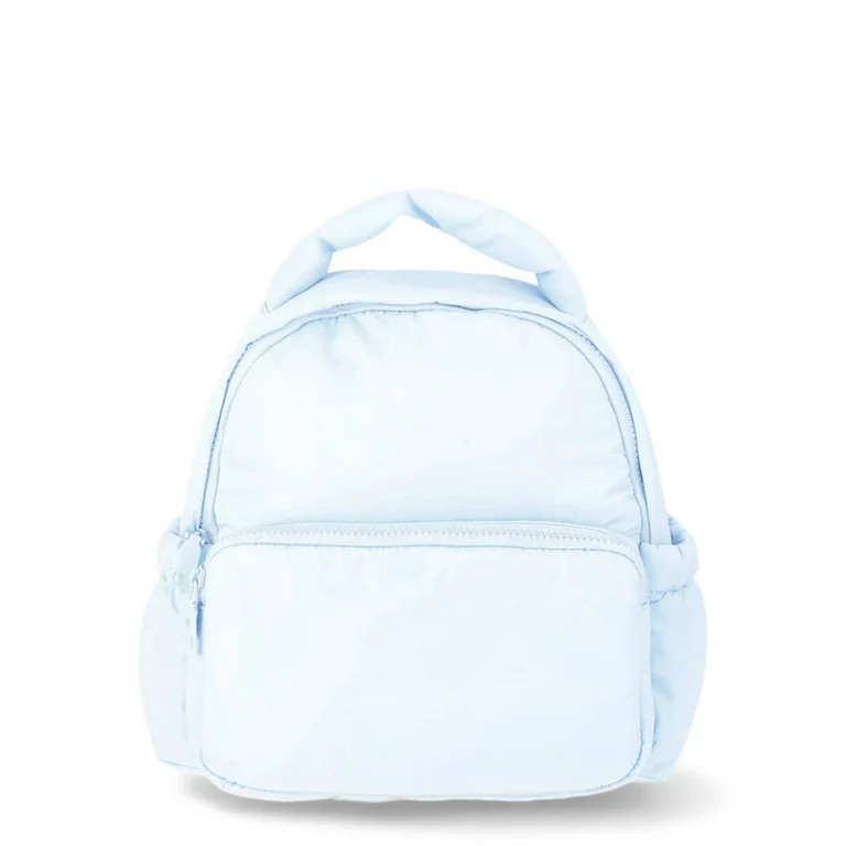 No Boundaries Women’s Hands Free Puffy Mini Backpack, Icy Blue | Walmart (US)
