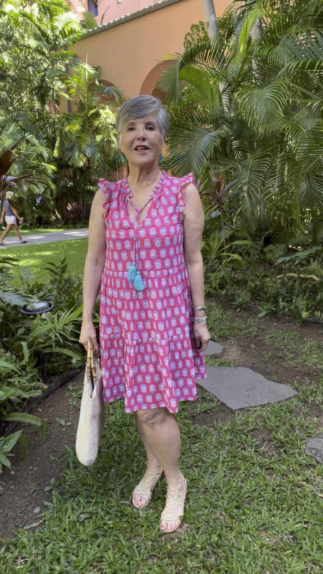 If you have a hard time putting together Spring Break Looks, this post will help!
I just went to Hawaii for 13 days and this was a look that I received several compliments on at my hotel (the Royal Hawaiian).
Follow me here to see all the outfits over the next week. 
Follow me on LTK (Like to Know It-This Free App will show you EVERY Outfit, Every Link, and give you tons of FREE FASHION DETAILS. JUST CLICK HERE: https://www.shopltk.com/explore/drjuliemarshall/posts/3024aad2-2bf2-11e.)
***This hot pink beach dress was comfy, cute, perfect for the resort as well as a bathing suit cover-up. Perfect with bright blue earrings, nude sandals (lengthens our legs), and a tan bag. All three accessories will go with several of my outfits making it easier to pack fewer items and still look cute!***
1. 🛍️Text me “links please” and I’ll DM them right to you!  OR
2. 🛍️ Click on the link in my stories.
3. 🛍️ Go to my Profile and click on the link in my Linktree to LTK to shop there.
4. Go to this blog post for all the looks, all the links and even a video of everything: https://drjuliesfunlife.com/tropical-vacation-outfits/

#LTKWatchNow #LTKSaleAlert #LTKOver40