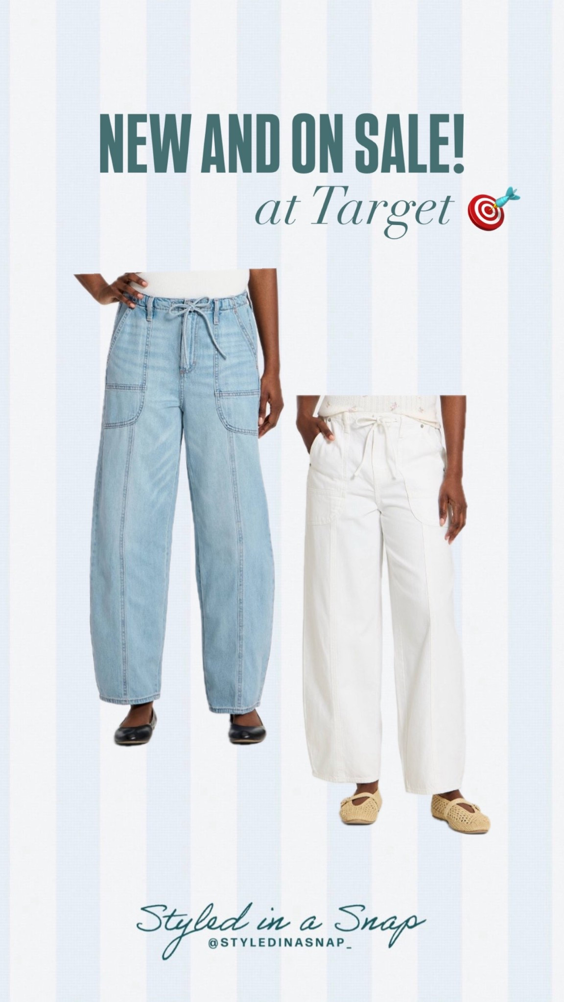 The super cute and new pull on jeans from target are finally online and currently on sale! ￼

#LTKSeasonal #LTKSaleAlert #LTKOver40