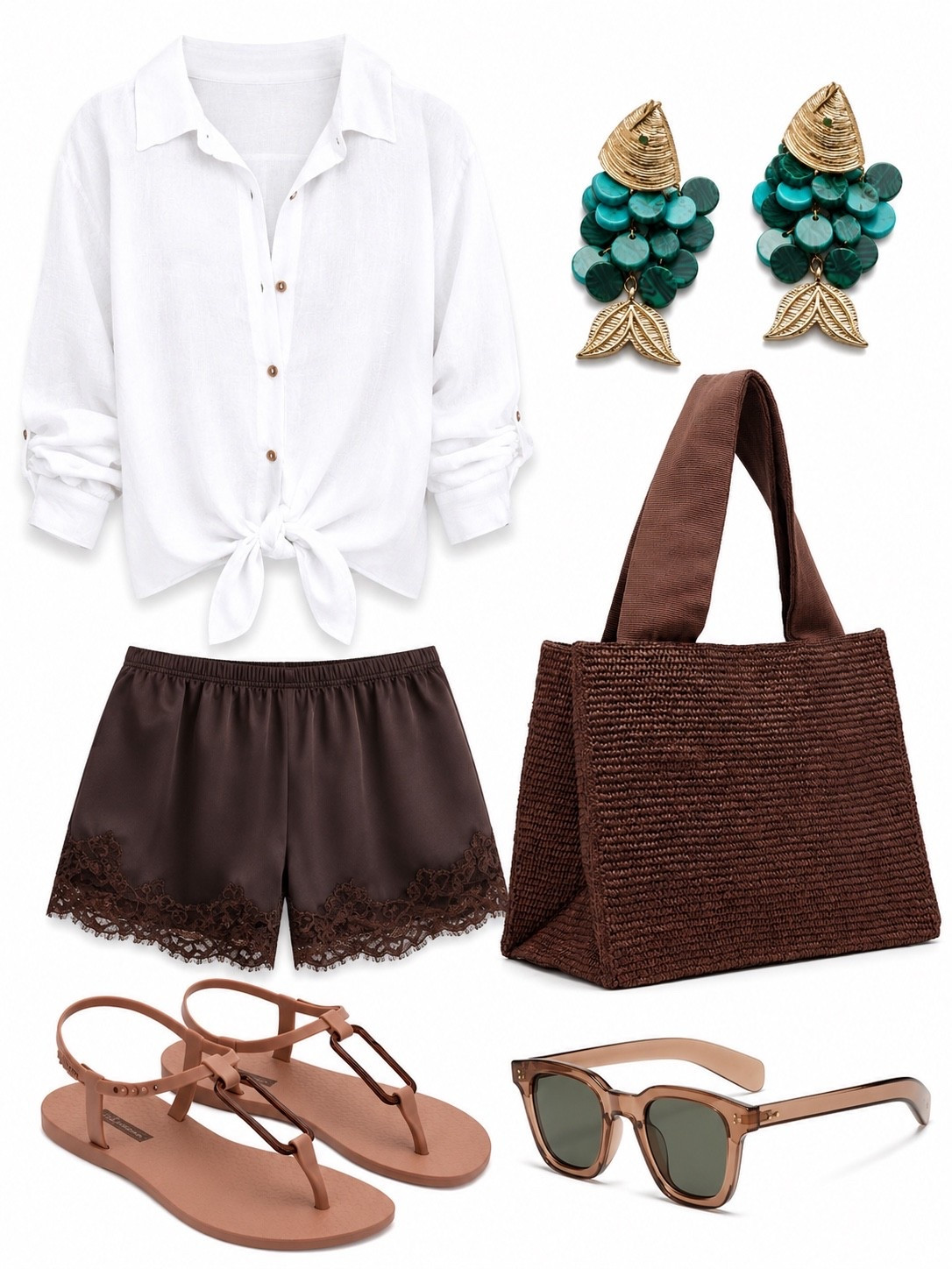 Styling silk shorts for summer