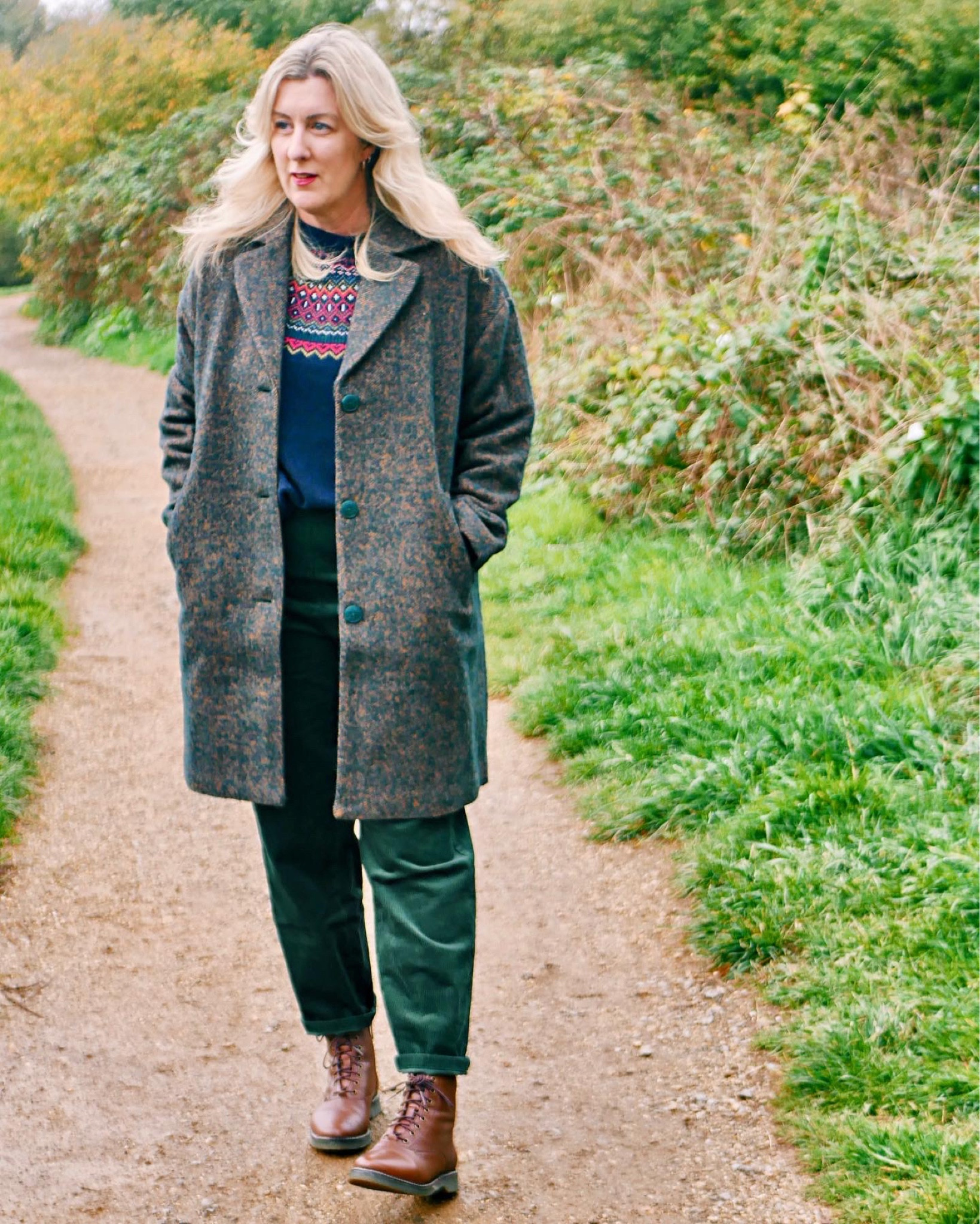 Corduroy trousers, Fairisle jumper, wool coat. Very autumnal indeed. All from Seasalt Cornwall. 

#LTKSeasonal #LTKeurope #LTKstyletip