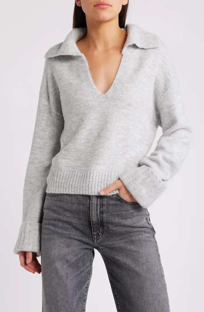 Oversize Johnny Collar Sweater | Nordstrom